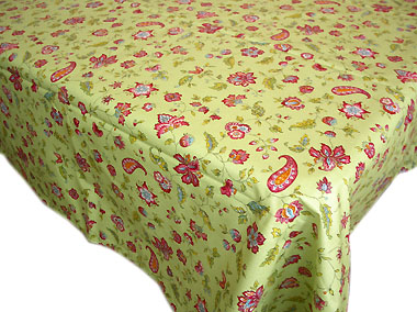 Coated tablecloth (Vence. green) - Click Image to Close